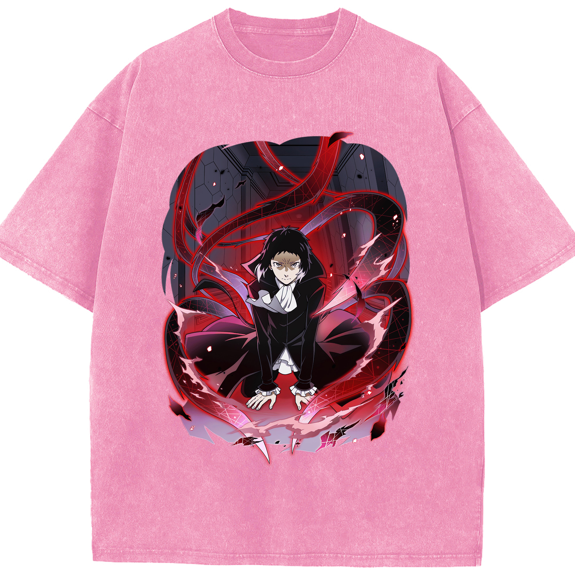 （画像用） 文豪ストレイドッグス Bungo Stray Dogs 綿100% ヴィンテージ風 半袖Tシャツ（フロントプリント）